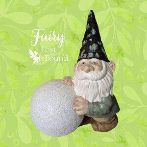 Green Garden Gnome Figurine